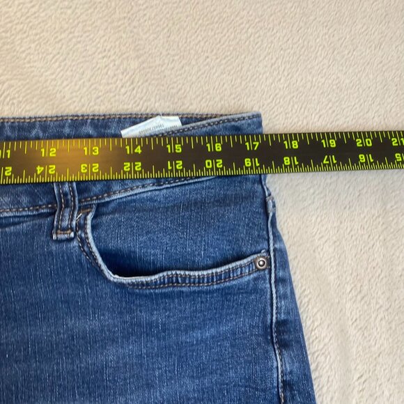 Lee Womens Jeans Size 14 Medium Blue Denim Straight Leg Cotton Blend Stretch - Picture 5 of 16